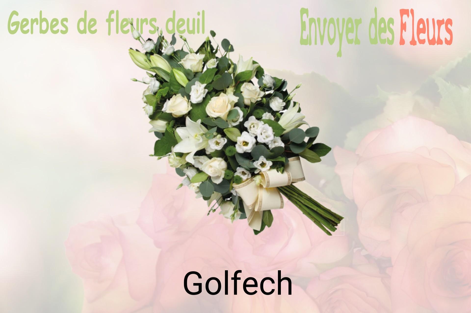 Gerbe de fleurs de deuil livrée à Golfech